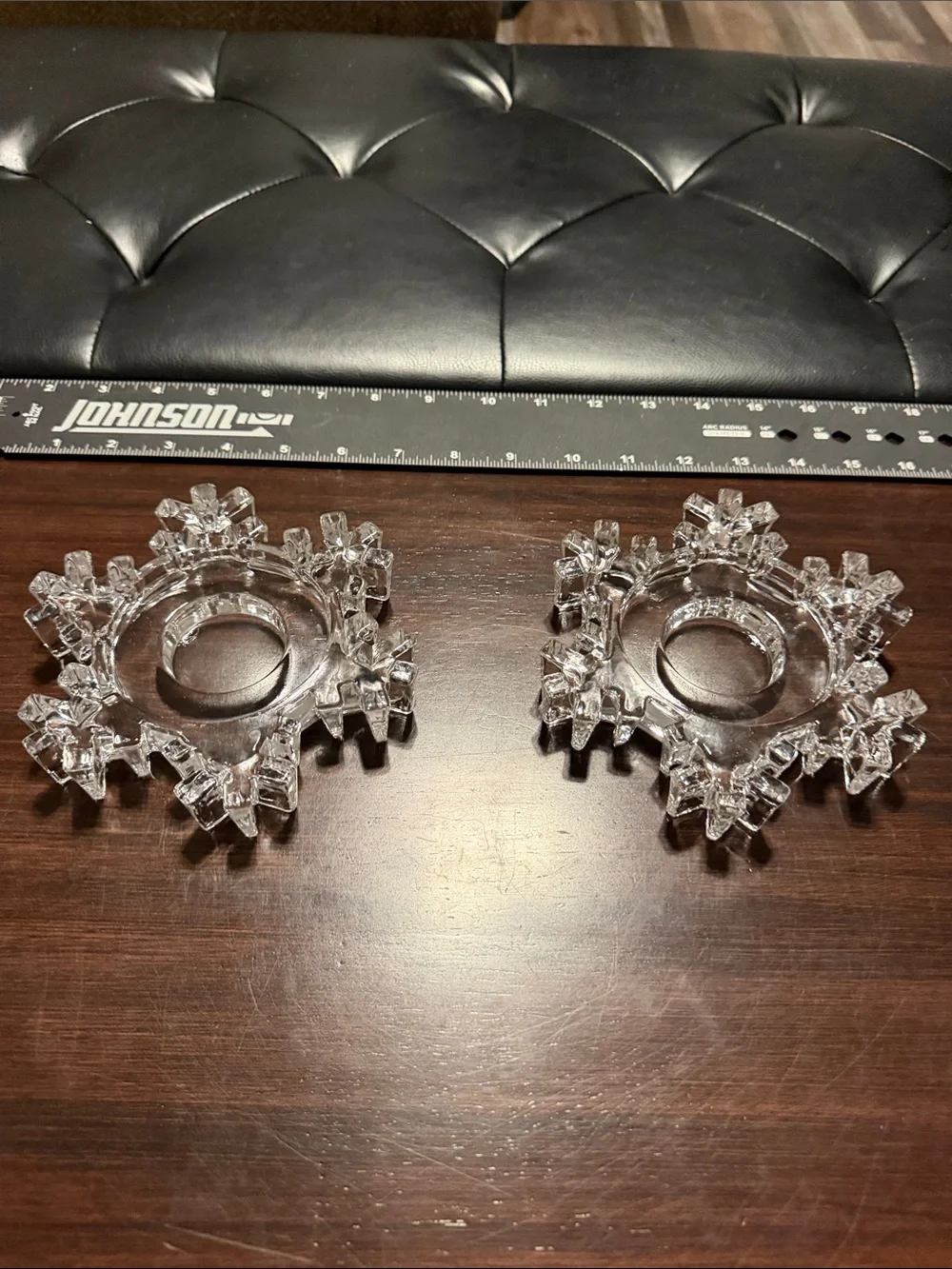 Crystal Snowflake Glass Tealight Holders Clear Winter is coming! Christmas ❄️